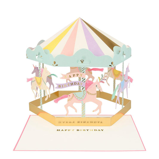 Meri Meri Carousel Stand-Up Birthday Card