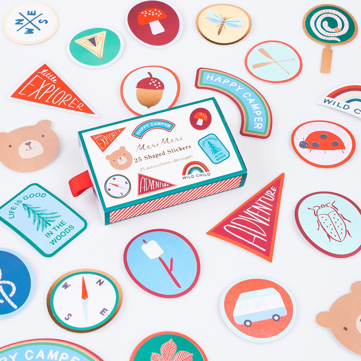 Meri Meri Outdoor Adventures Shaped Stickers (x 25)