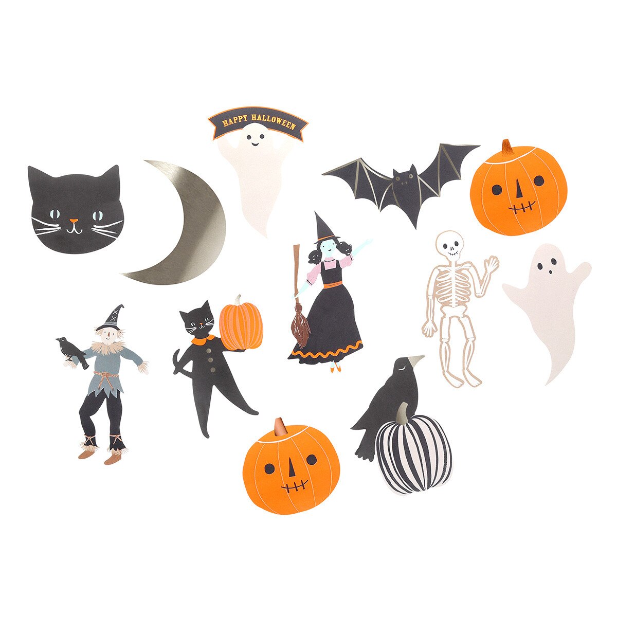 Meri Meri Halloween Shaped Stickers (x25 Stickers)