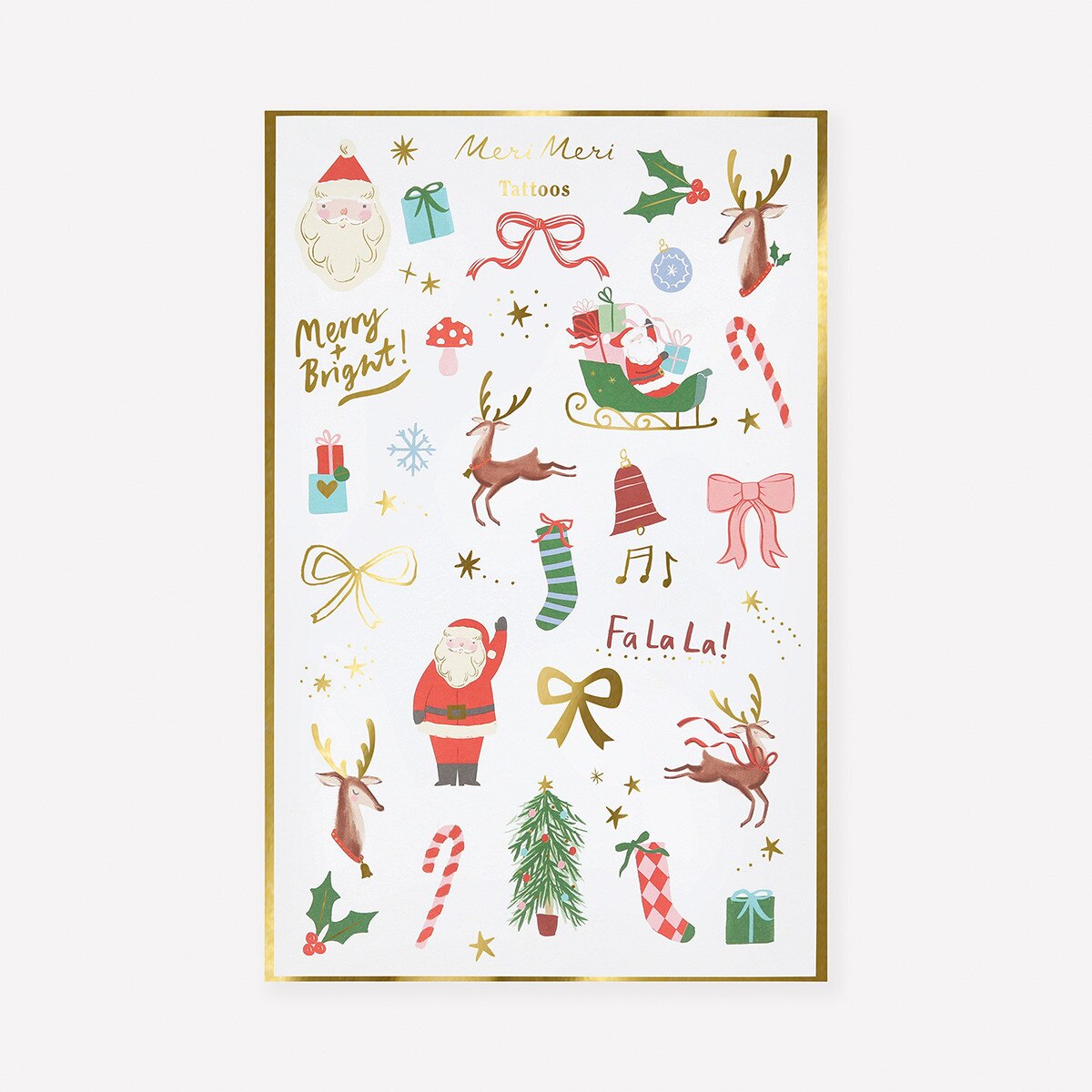 Meri Meri Christmas Mixed Icon Temporary Tattoos (x 2 sheets)