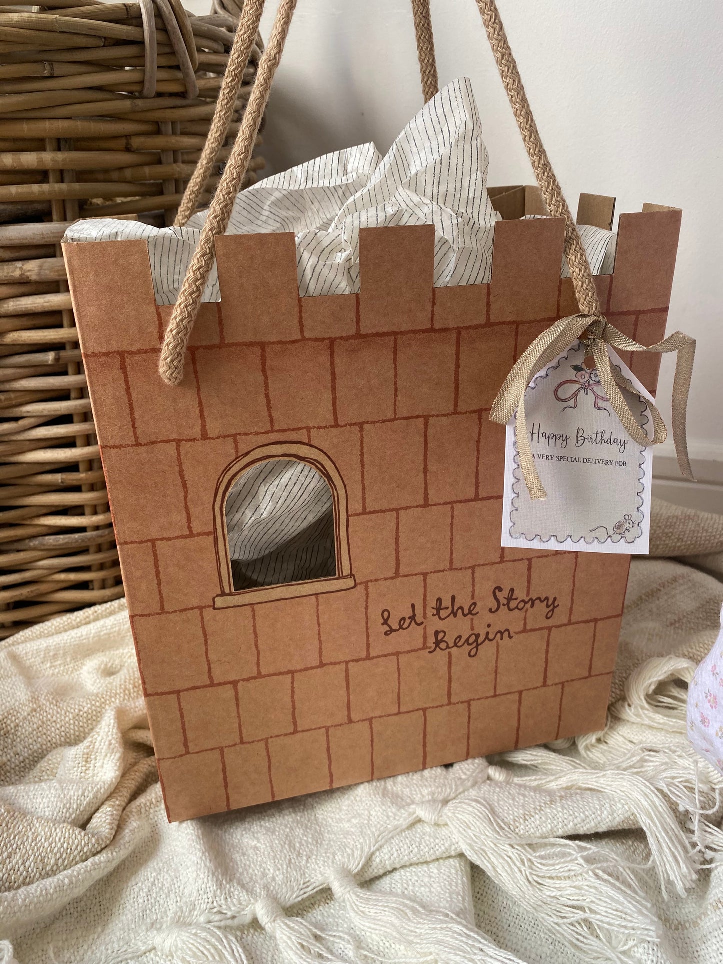 Maileg Personalised Gift Wrapping, Castle Bag