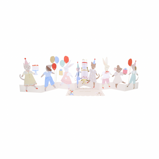 Meri Meri Animal Friends Parade Concertina Card