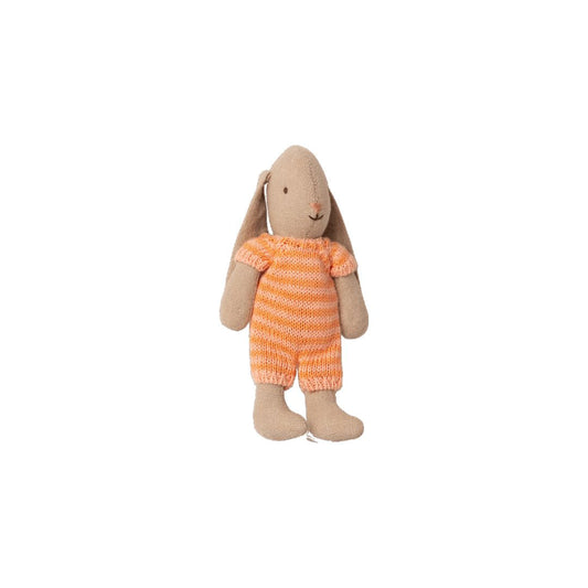 Maileg bunny with stripe coral clothing