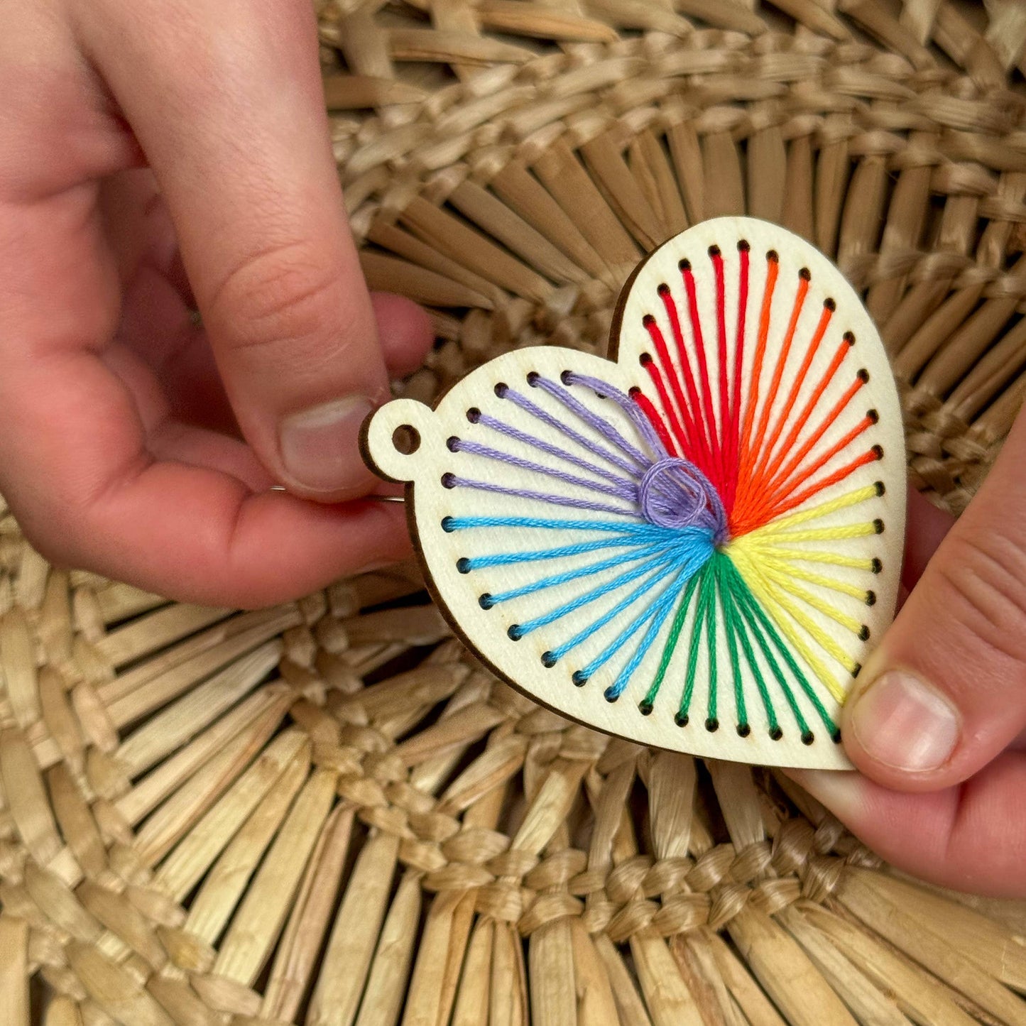 Cotton Twist (WE PREPAY ALL USA DUTIES) - Heart Keyring Craft Kit