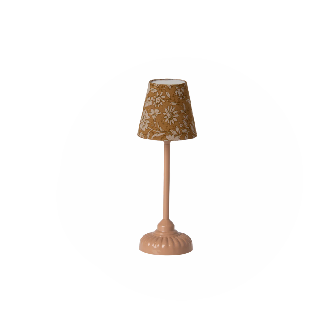 Maileg Mouse Vintage Floor Lamp, Dark Powder pink