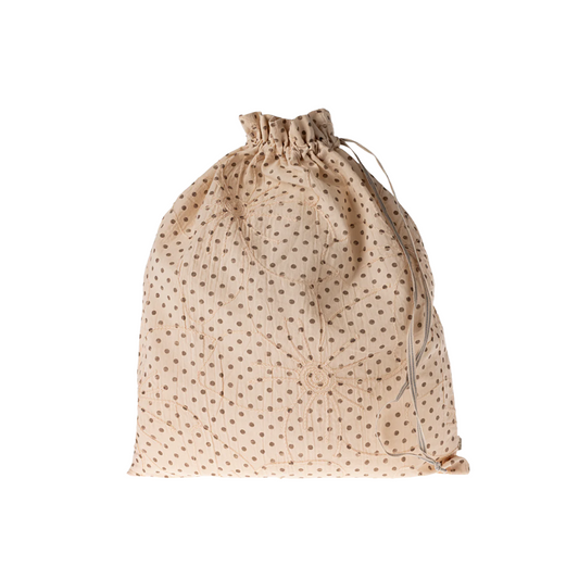 Maileg Fabric Bag Large, Brown Dots (DUE END JUNE)