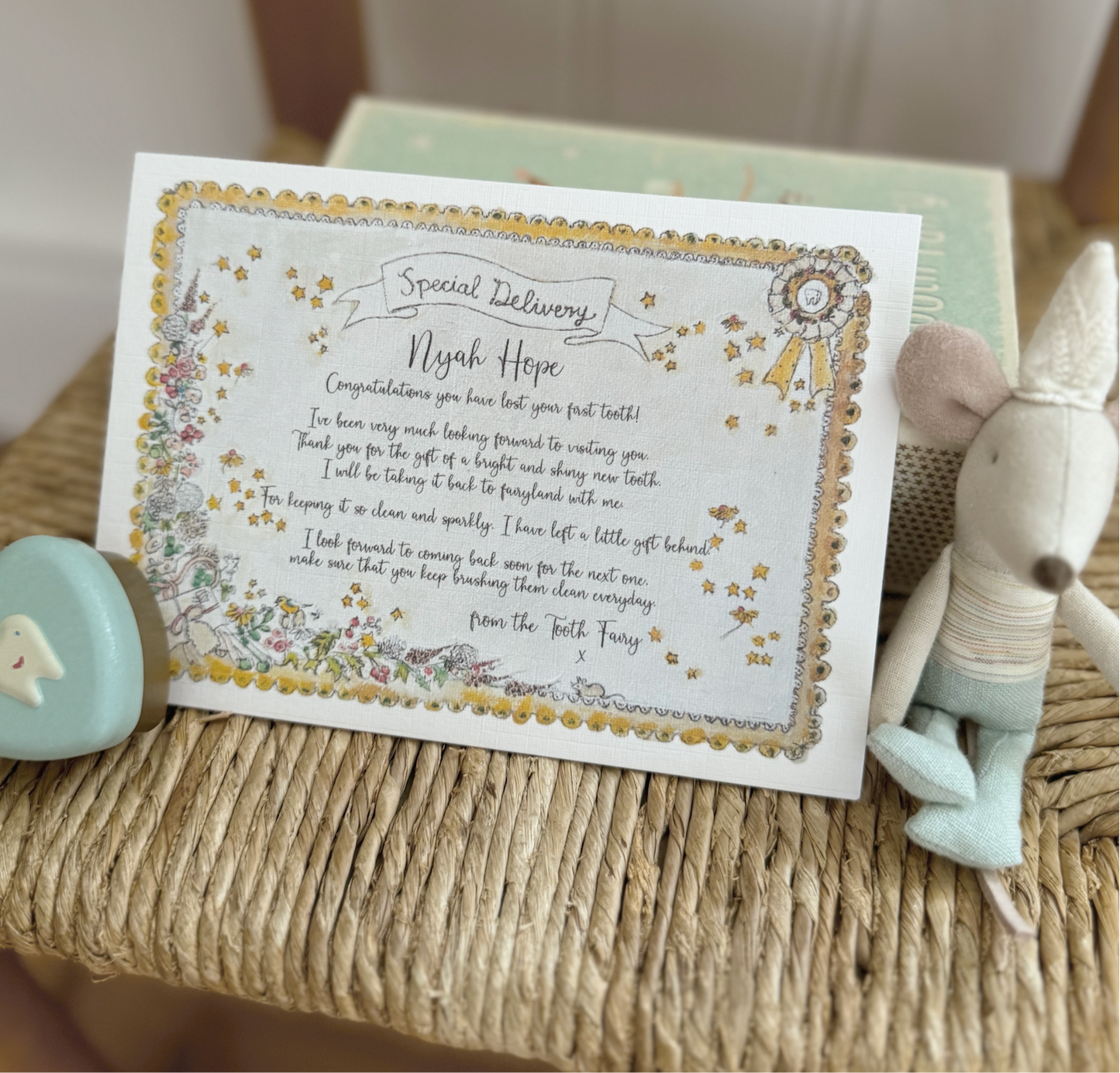 Personalised Tooth Fairy Letter Postcard