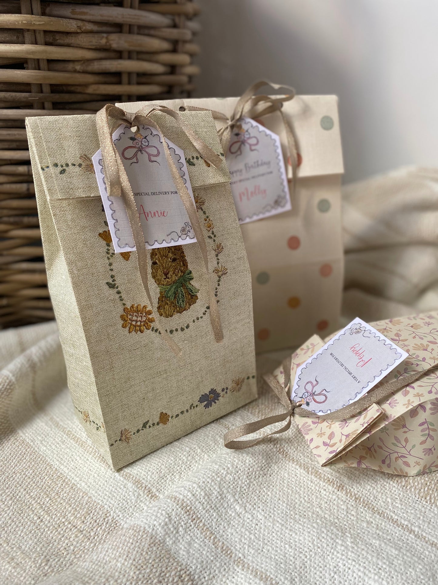 Personalised Maileg Bunny Gift Wrapping, Mini