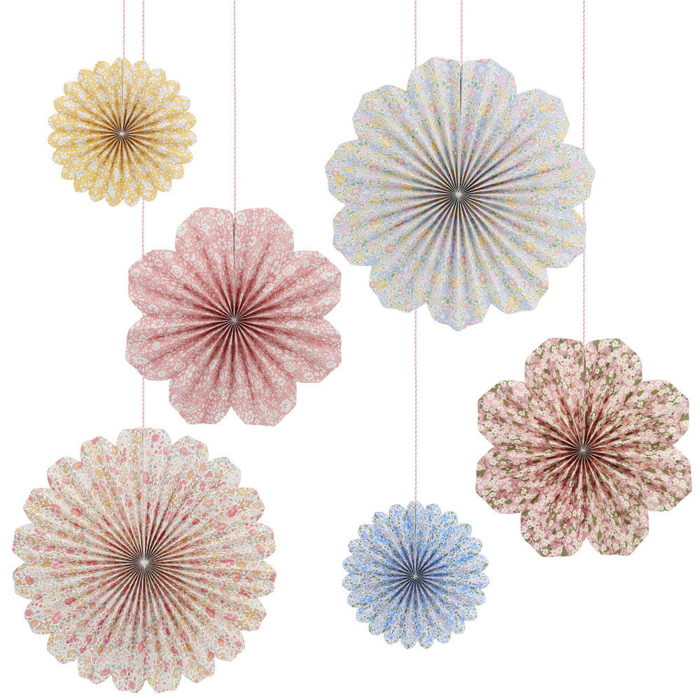 Meri Meri x Liberty Paper Pinwheel Decorations ( 6 pack )