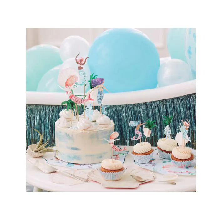 Meri Meri Mermaid Cake Toppers (x 7)