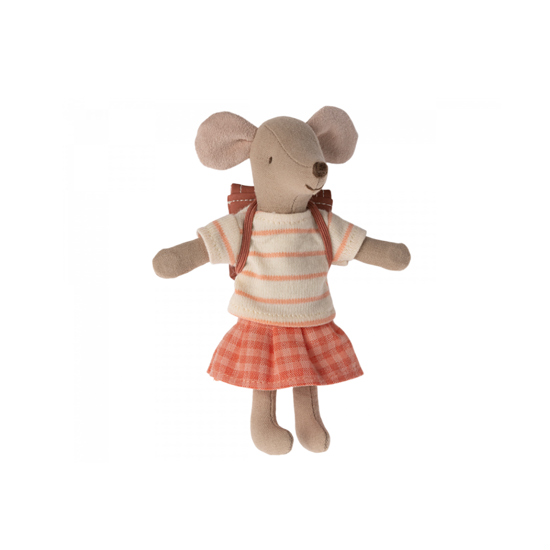 Maileg Tricycle mouse, Big Sister - Coral