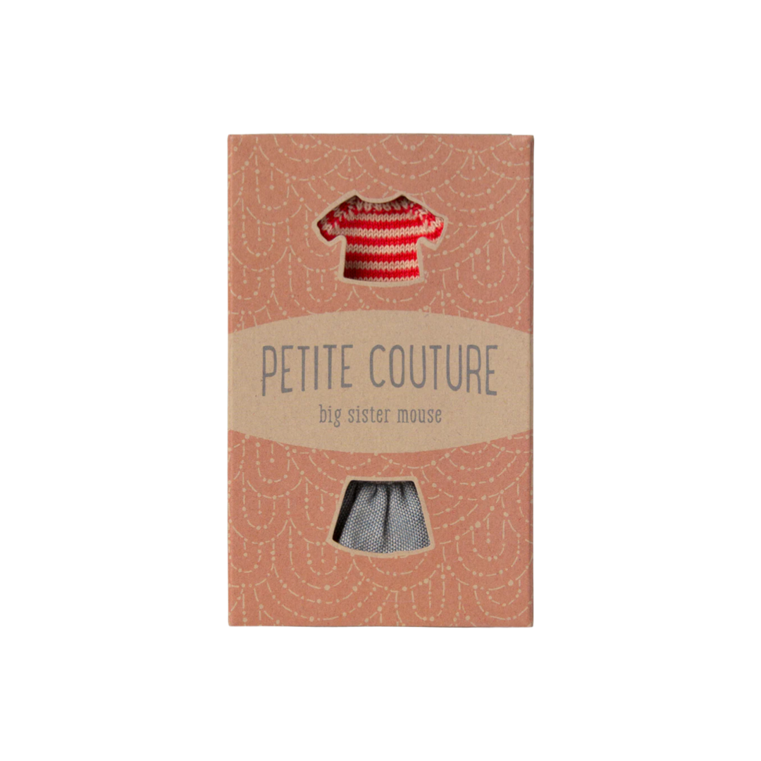 Maileg Knitted sweater and skirt, Big sister mouse