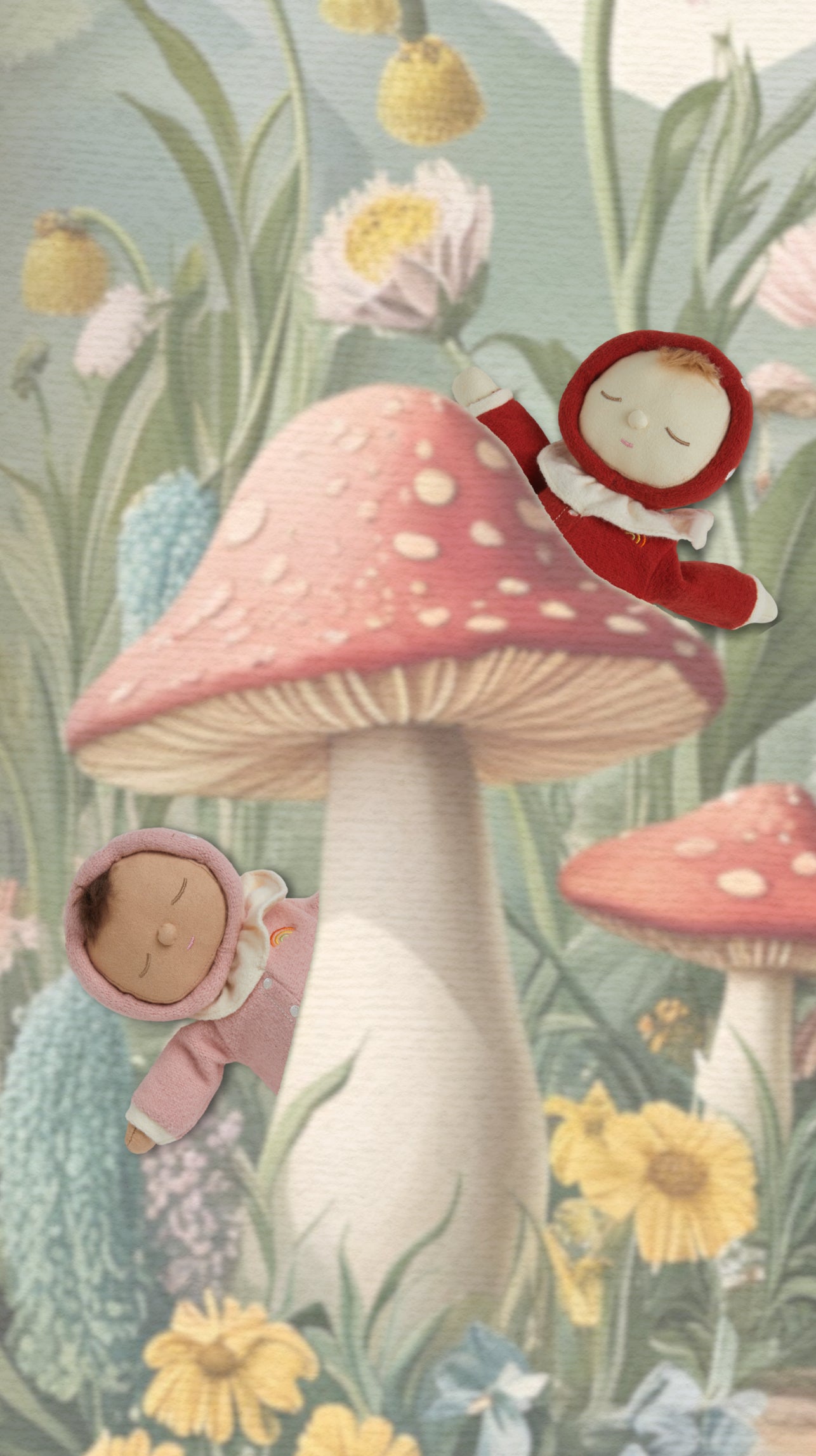 Olli Ella Dozy Dinkum - Toadstool Pip - Pink