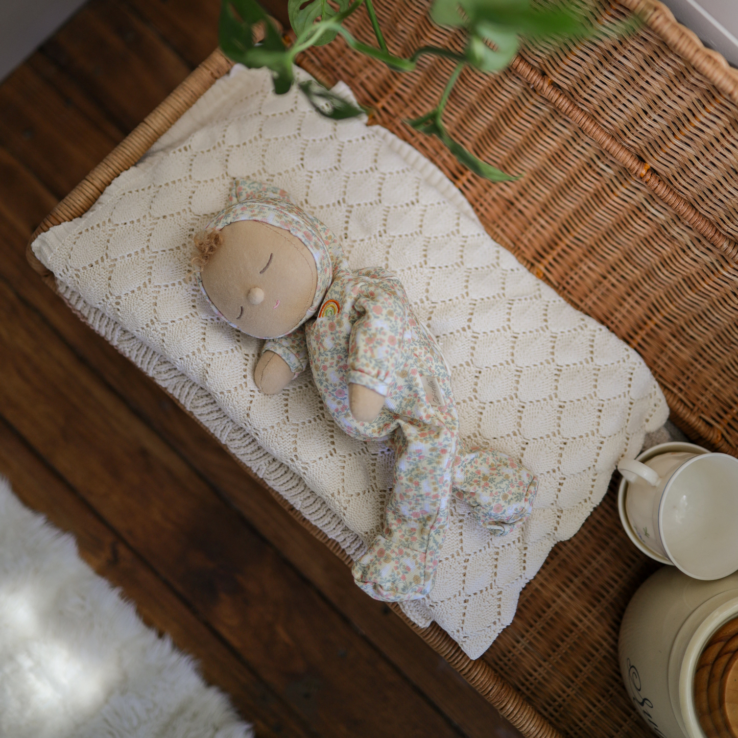 Olli Ella Dozy Dinkum - Custard - Garden Floral