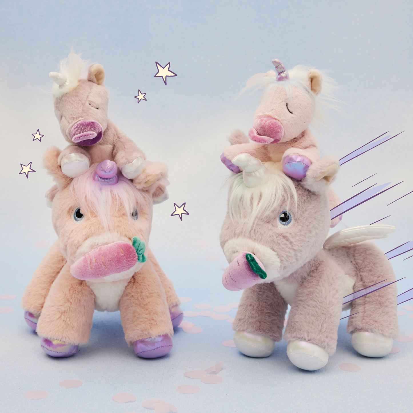 Olli Ella Binky Baby Unicorn - Sparkle / Pink