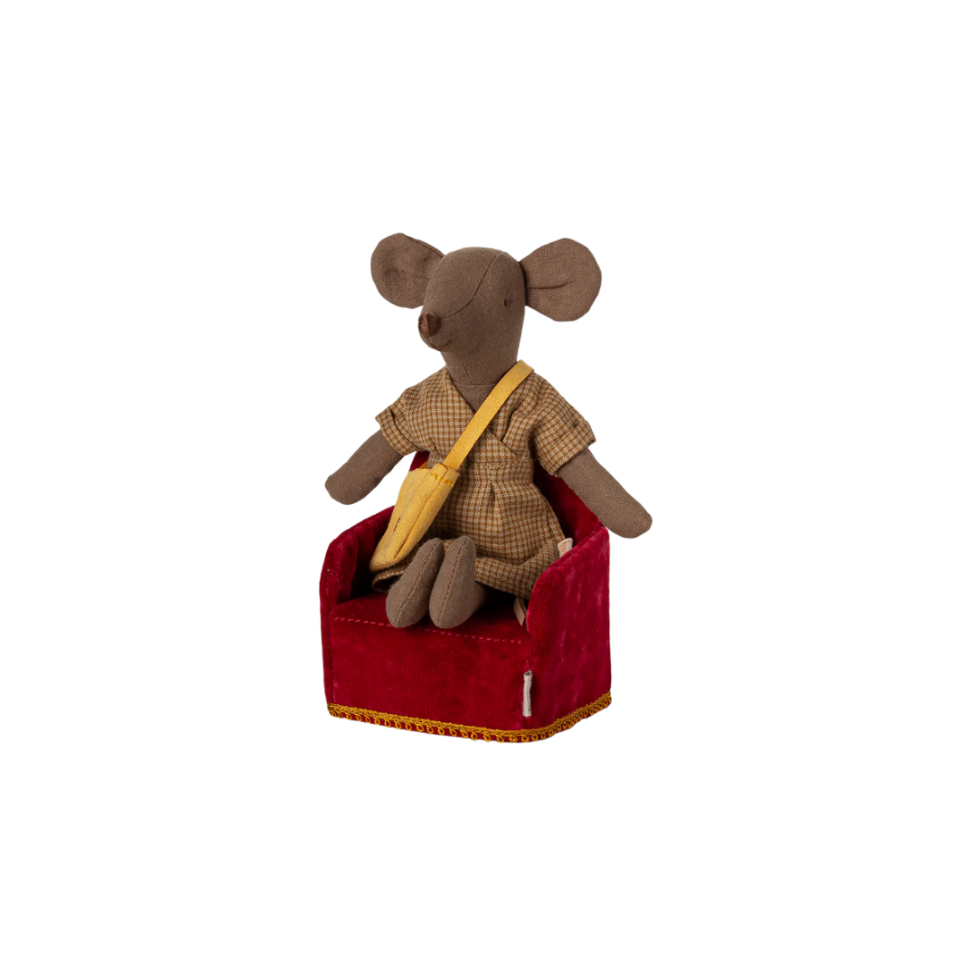 Maileg Folding chair, Mouse - Red