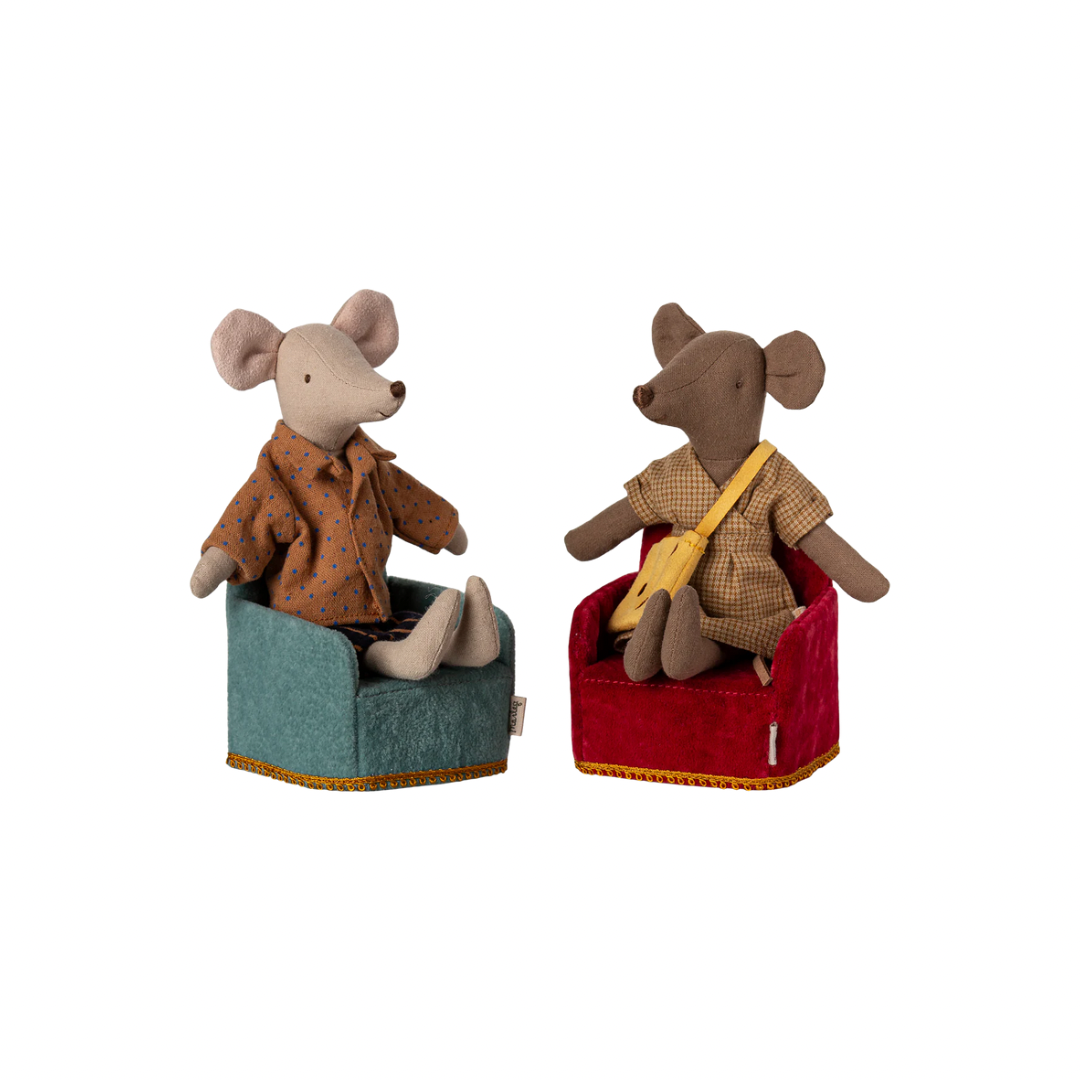 Maileg Folding chair, Mouse - Red