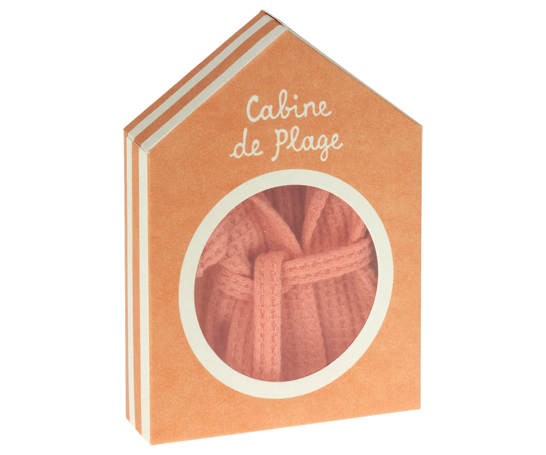 Maileg Mouse Bathrobe - Coral