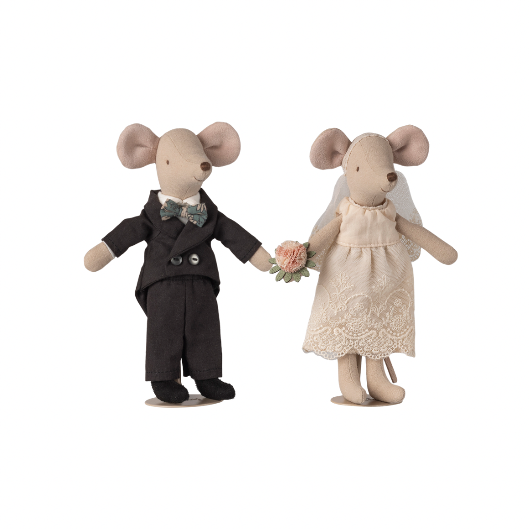 Maileg Wedding mice couple in box, Mum and Dad