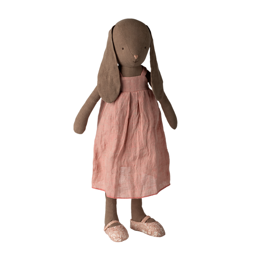 Maileg Bunny, Size 4 - Brown - Dress and shoes