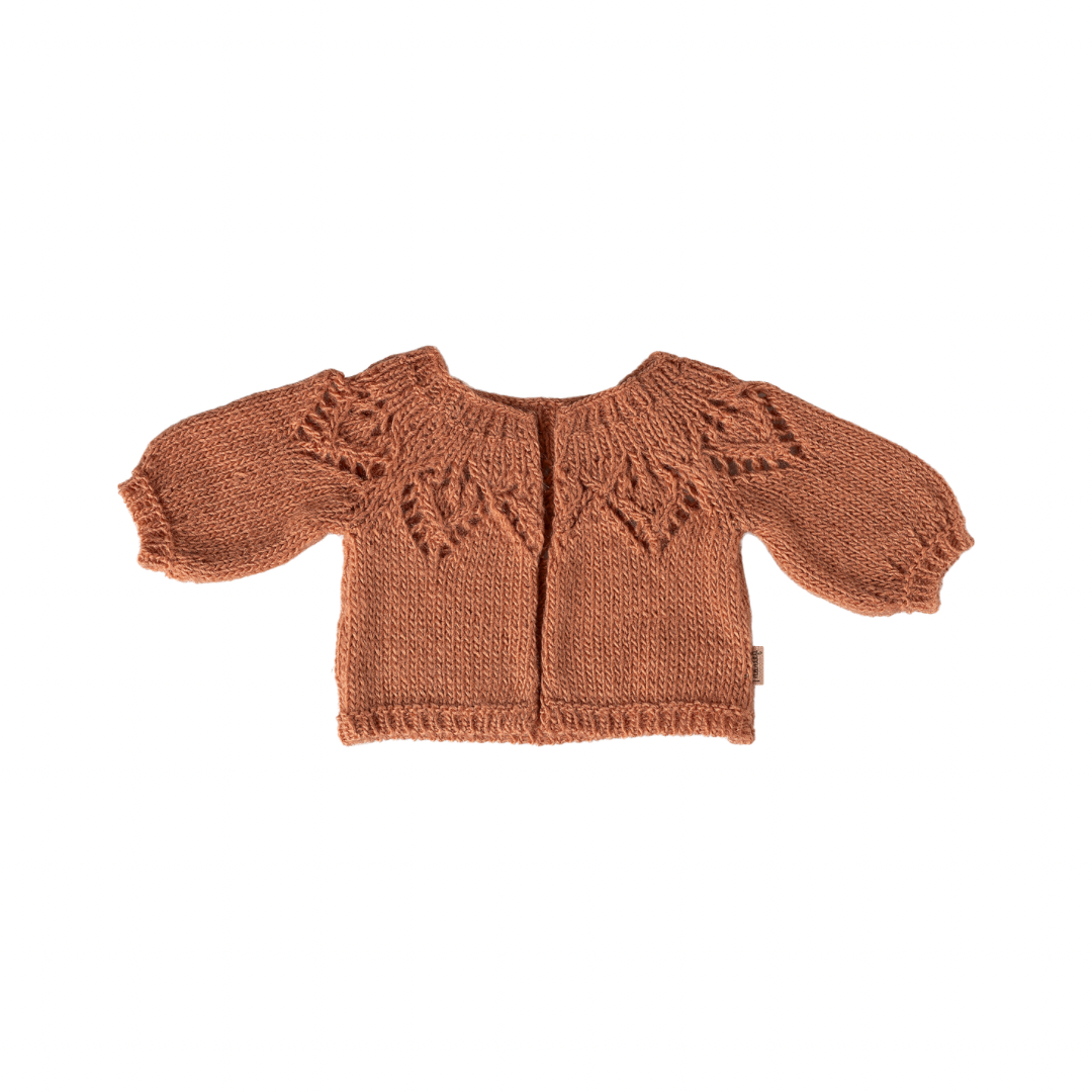 Maileg Knitted cardigan, Size 4 - Vintage rose