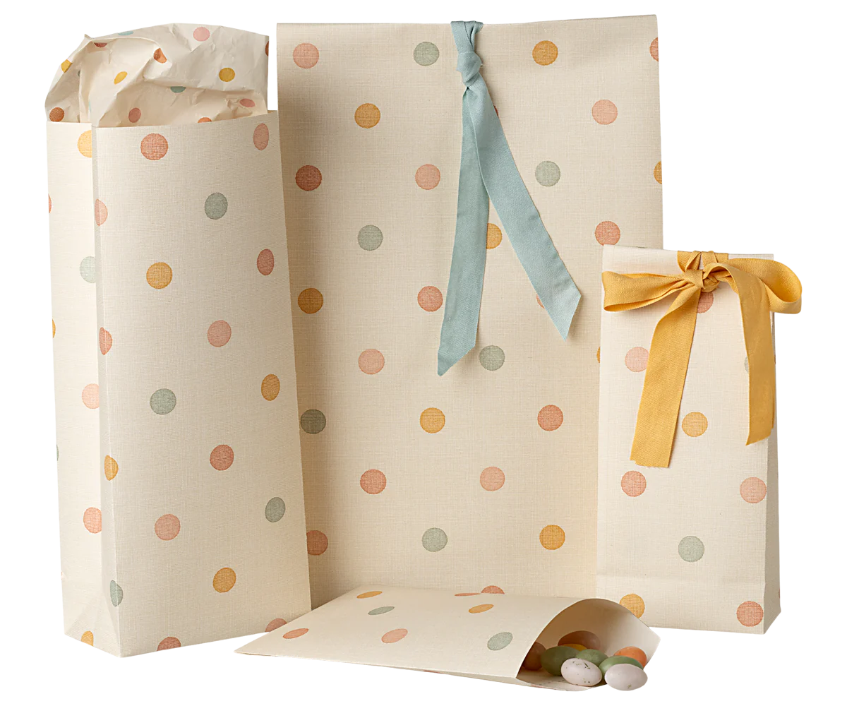 Maileg Gift bag, Mini - Multi dots