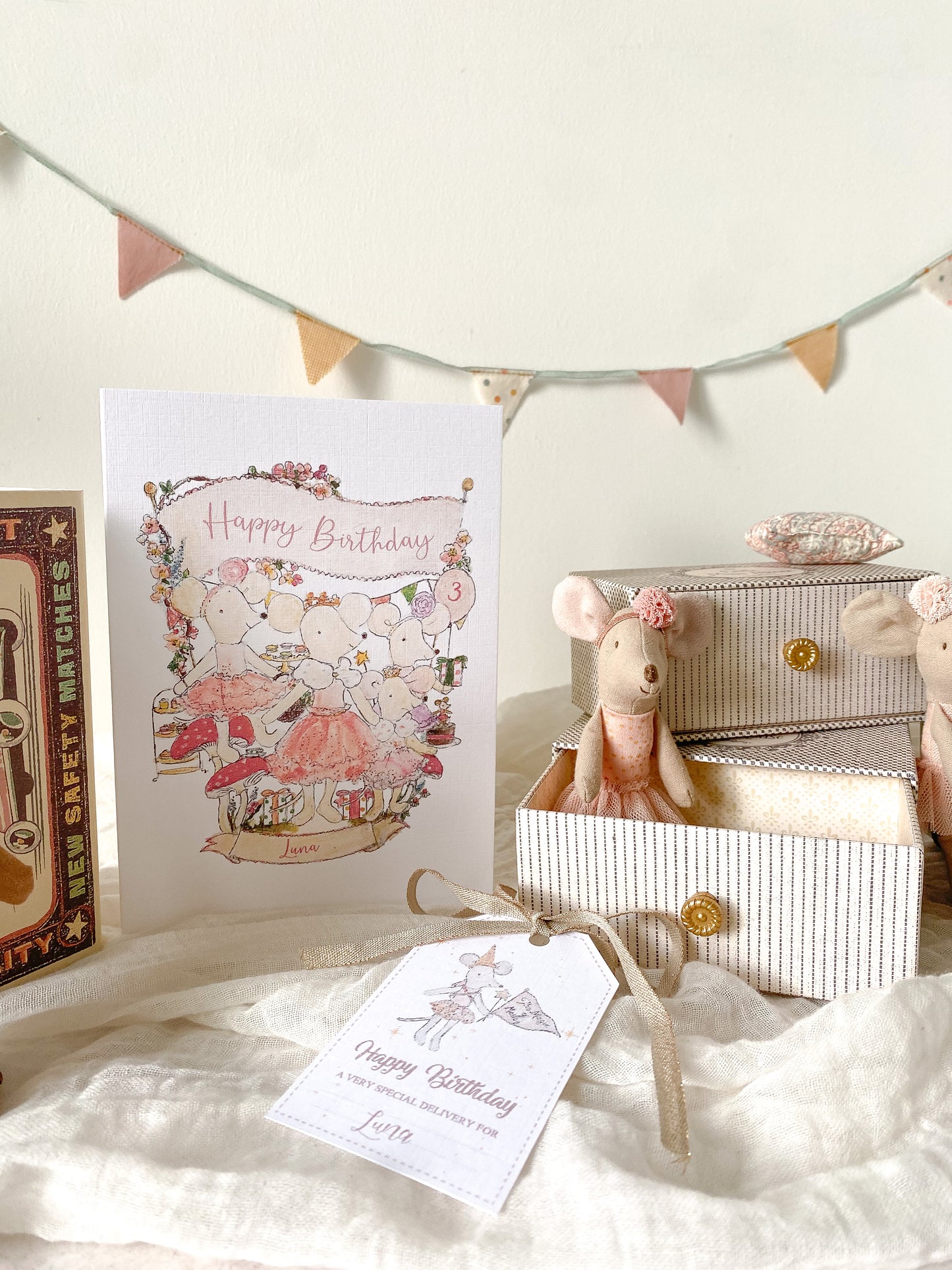 Maileg Sister Mouse Birthday Box