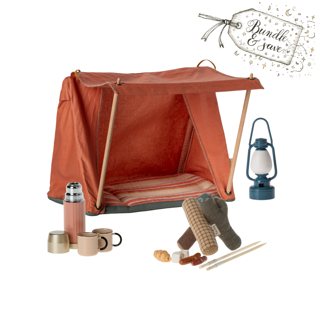 maileg happy camper tent Maileg Set Up Camp Bundle | Happy Camper Mouse Adventure Playset