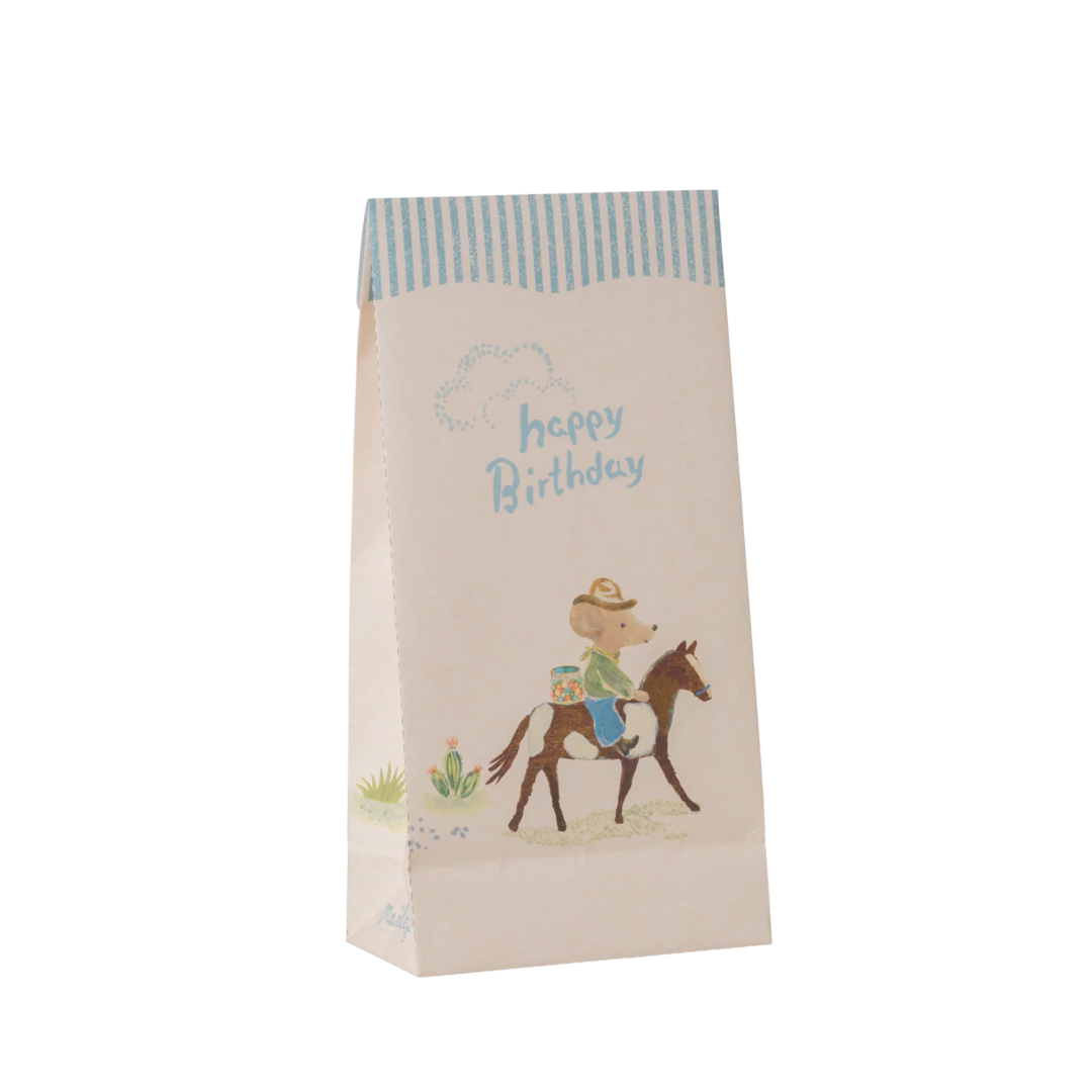 Maileg Goodie bag - Happy birthday - Cowboy, 12 pcs.