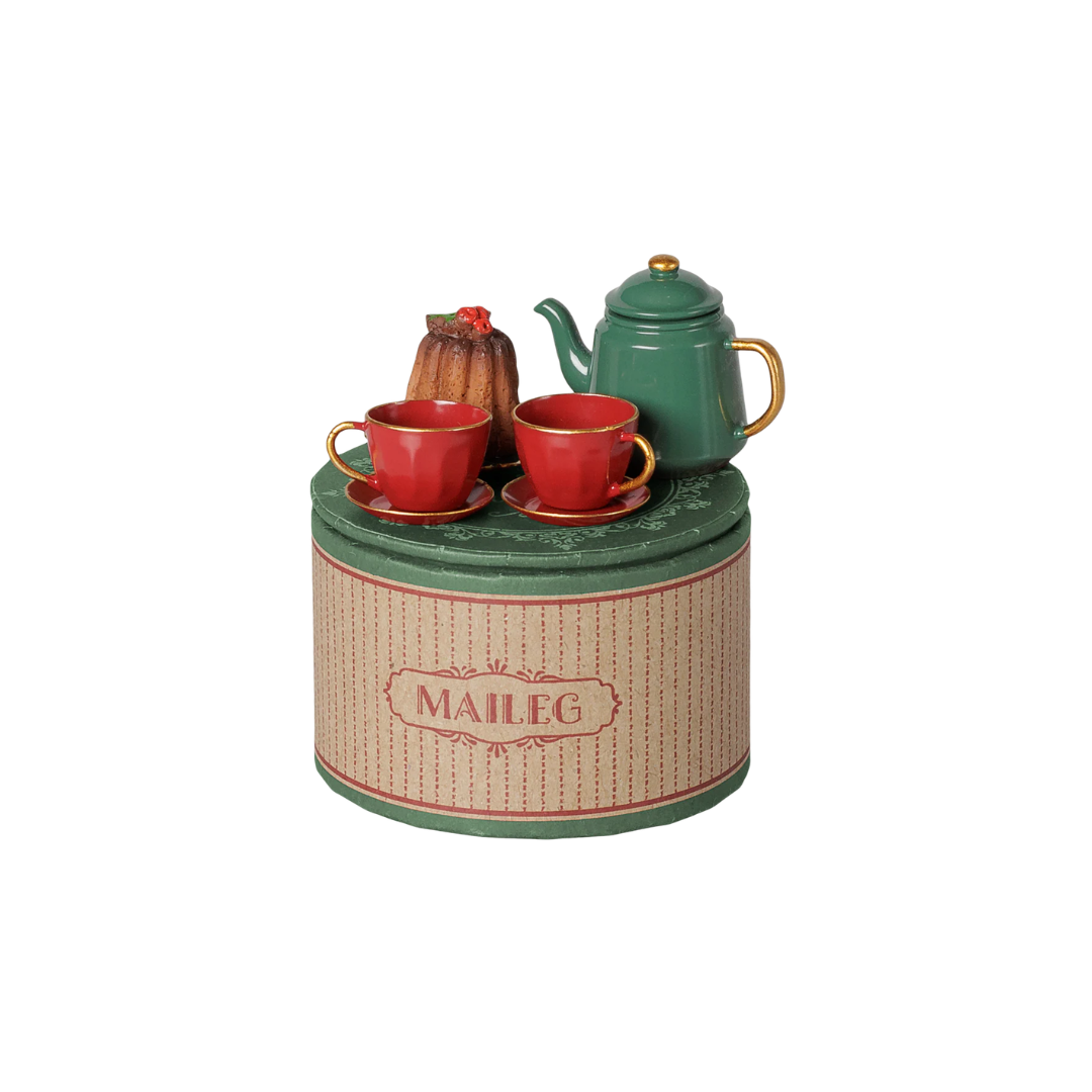 Maileg Christmas tea party, Mouse - Red/Green