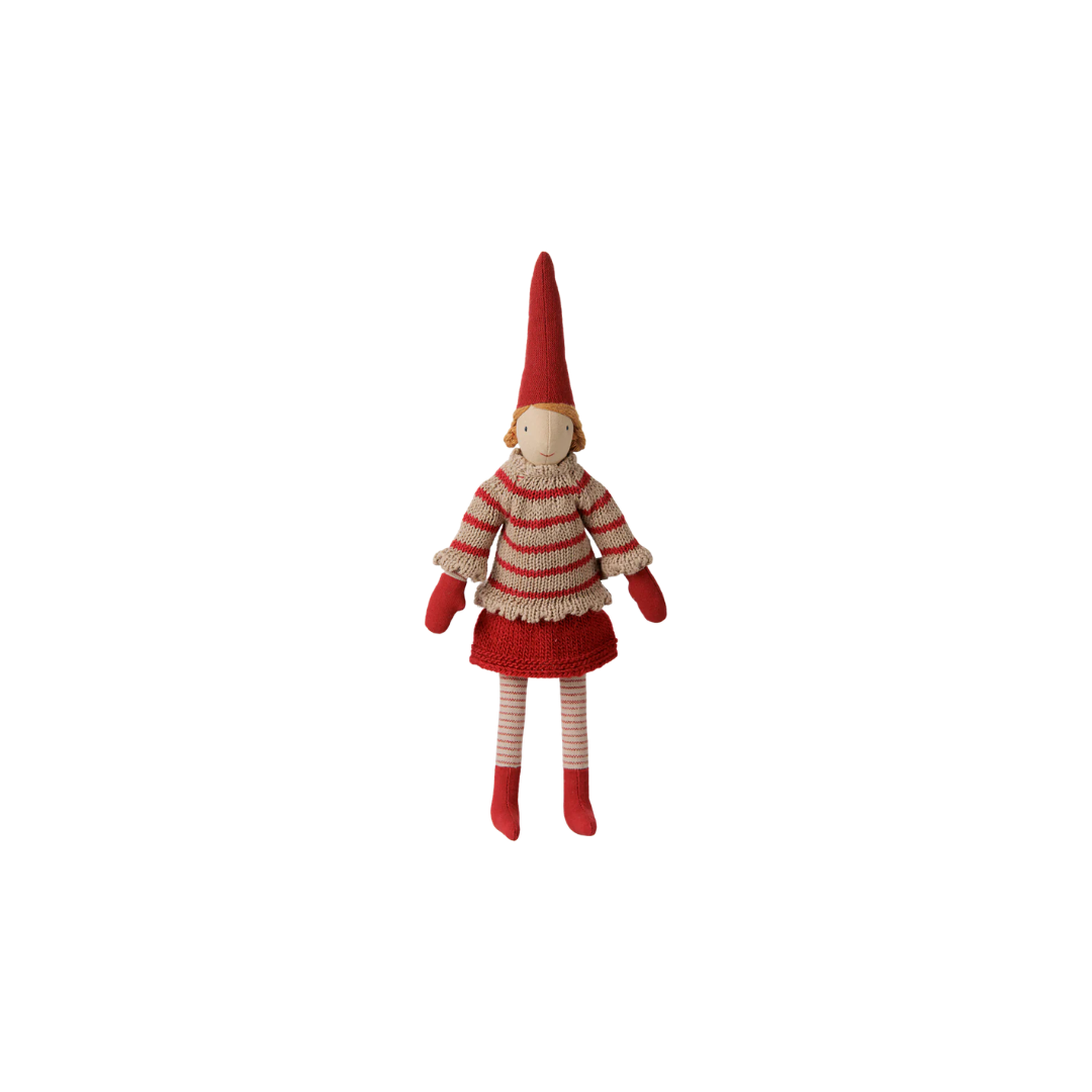 Maileg Pixy, Size 2 - Girl - Striped knitted sweater