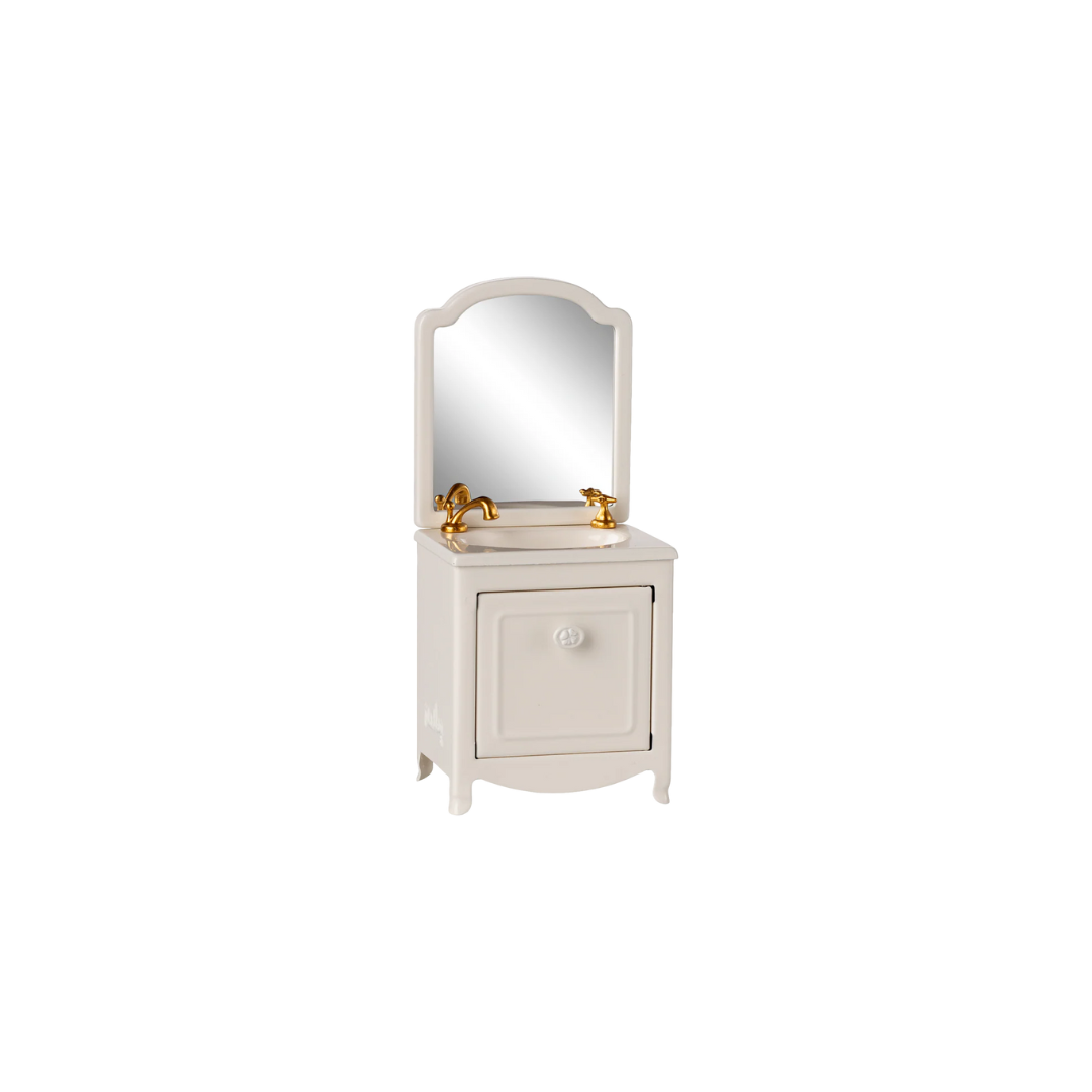 Maileg Sink dresser, Mouse - Off white