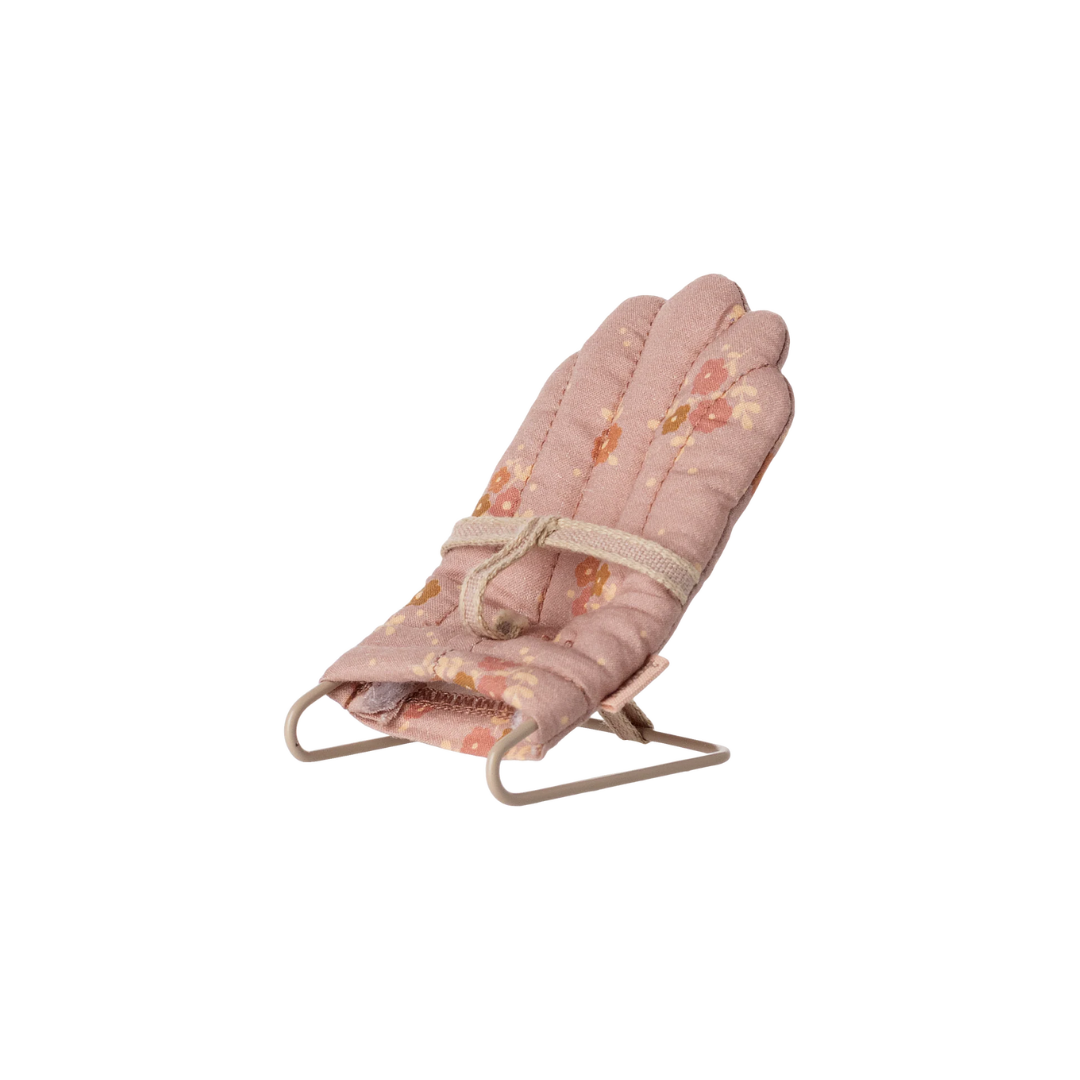 Maileg Babysitter, My - Rose Pink | Maileg Baby bouncer dollhouse play toy  | Miniature Baby Bouncer for My Rabbits, Bunnies &amp; Baby Mice  Mouse in  a Box