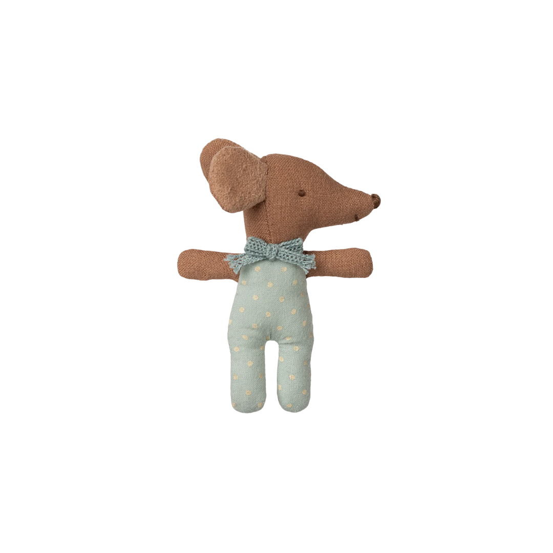Maileg Sleepy wakey baby mouse in matchbox - Blue