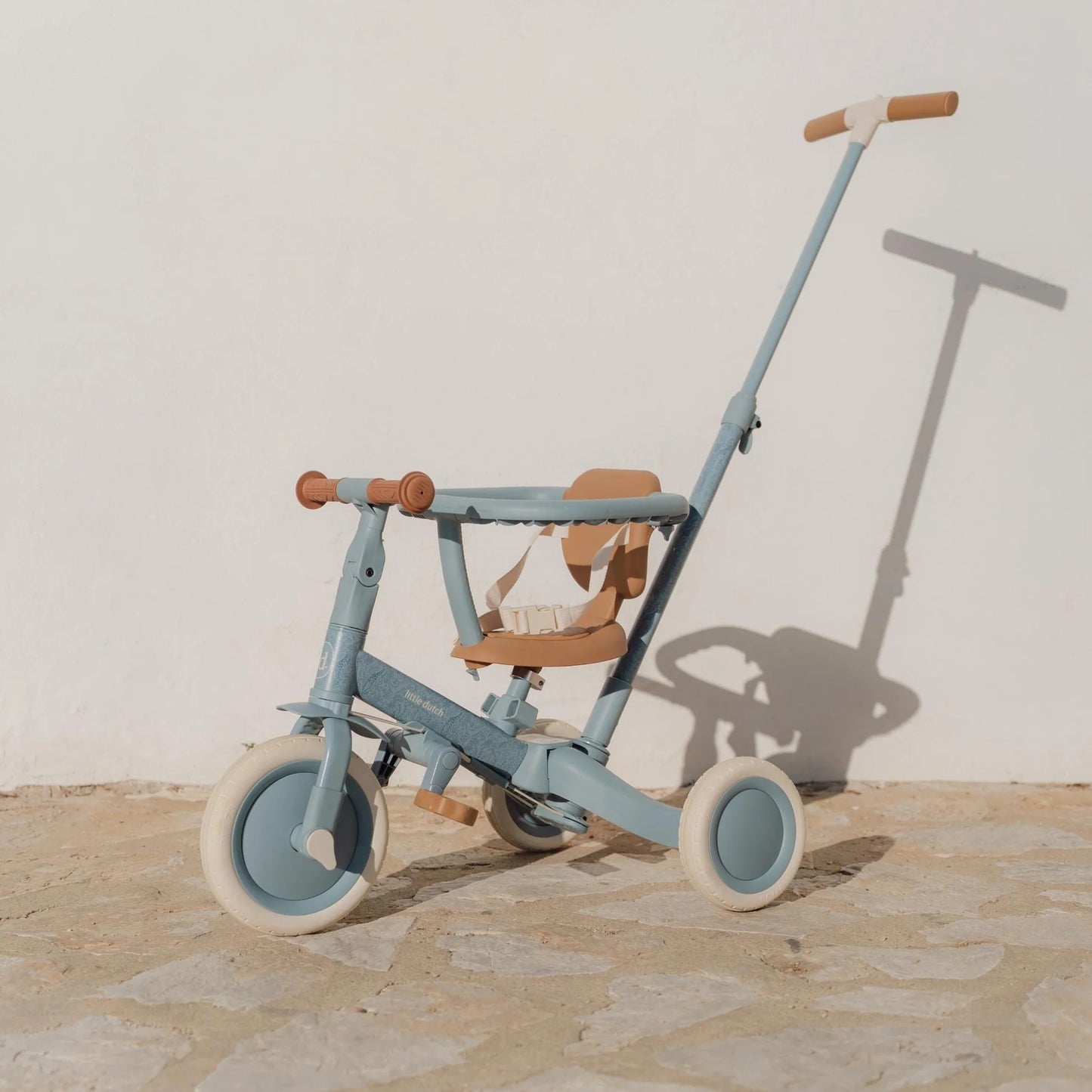 Little Dutch 4 in 1 Tricycle with Push Bar - Blue