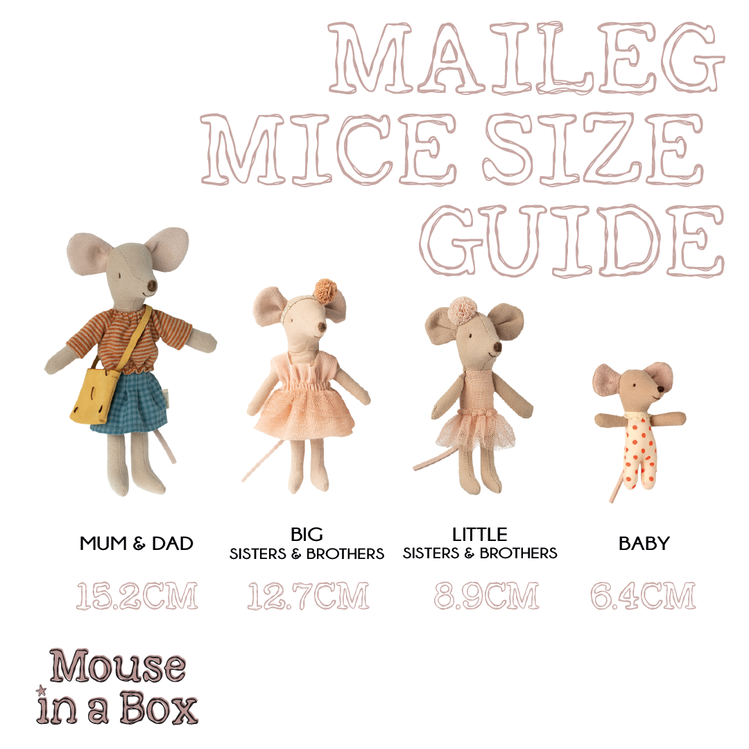 Maileg mouse size guide - Mouse in a Box