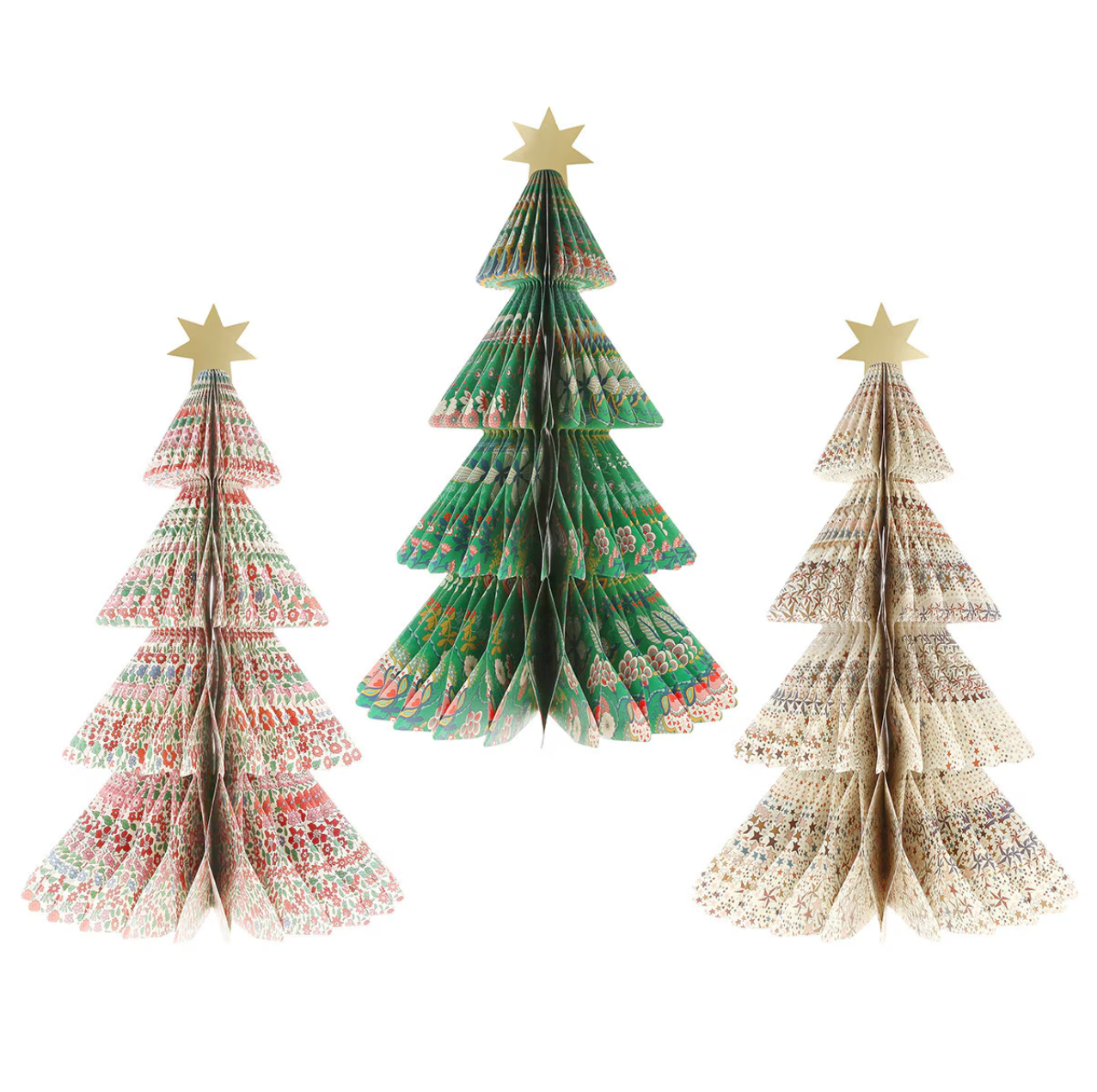 Meri Meri x Liberty Paper Honeycomb Trees (x 3)