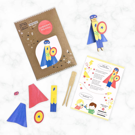 Cotton Twist Make Your Own Superhero Peg Doll