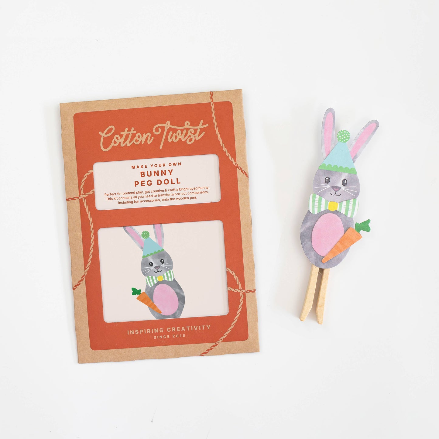 Cotton Twist Make Your Own Bunny Peg Doll Kit