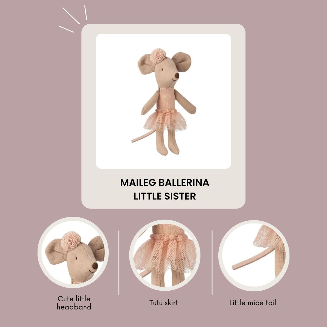 Maileg Ballerina Mouse, Little Sister