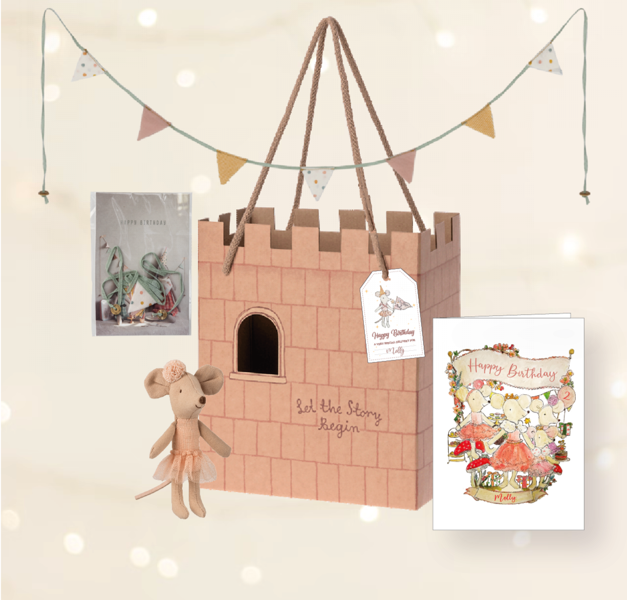 Maileg Ballerina Little Sister Mouse Birthday Box
