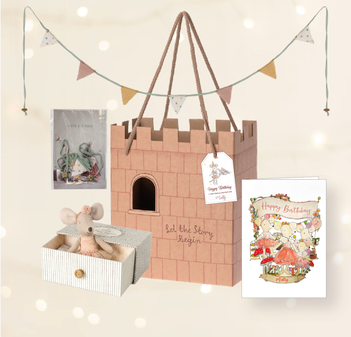 Maileg Ballerina Mouse Dancing Birthday Box
