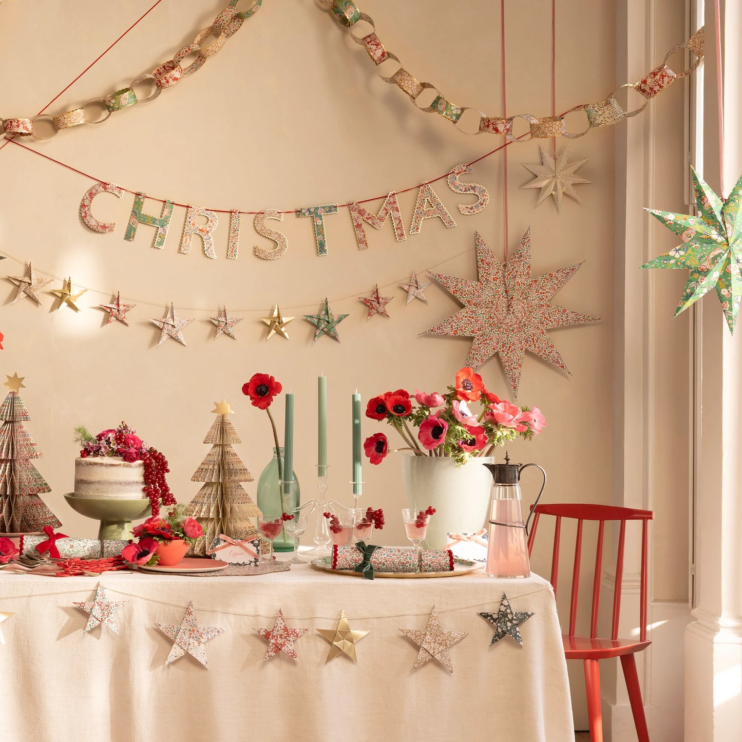 Meri Meri x Liberty Paper Honeycomb Trees (x 3)