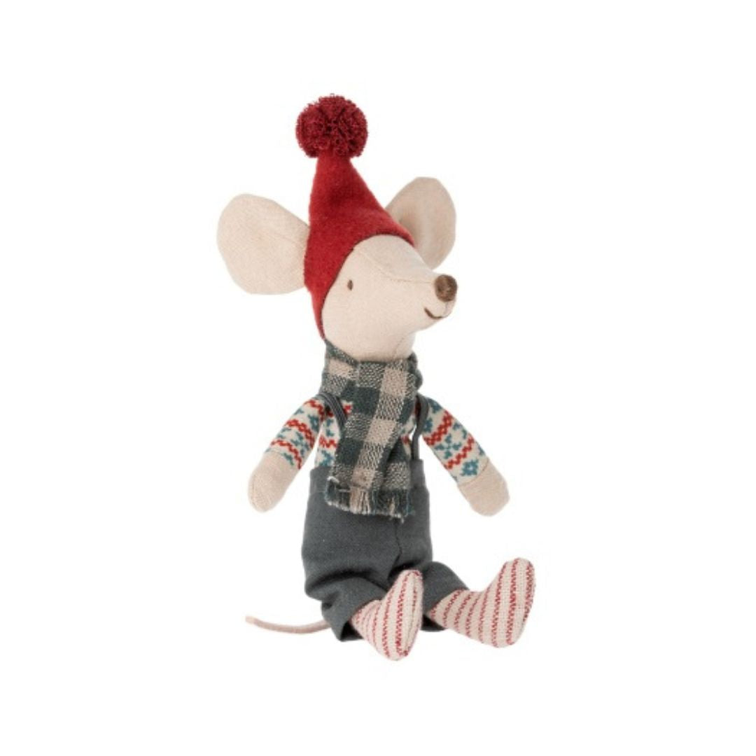 Maileg big brother Christmas mouse sitting
