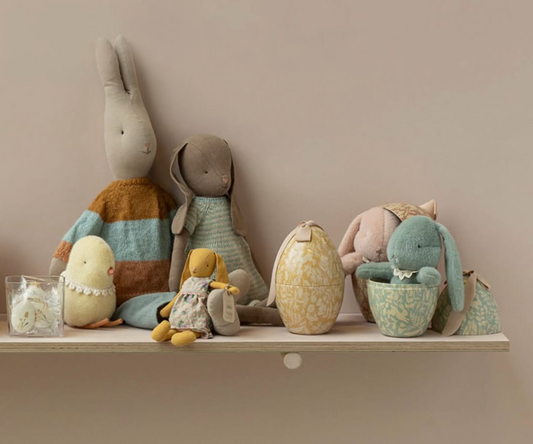 Easter Gifts Under £20: Affordable Delights, Maileg Easter eggs, bunnies and Rockahuls bunny hair accessories