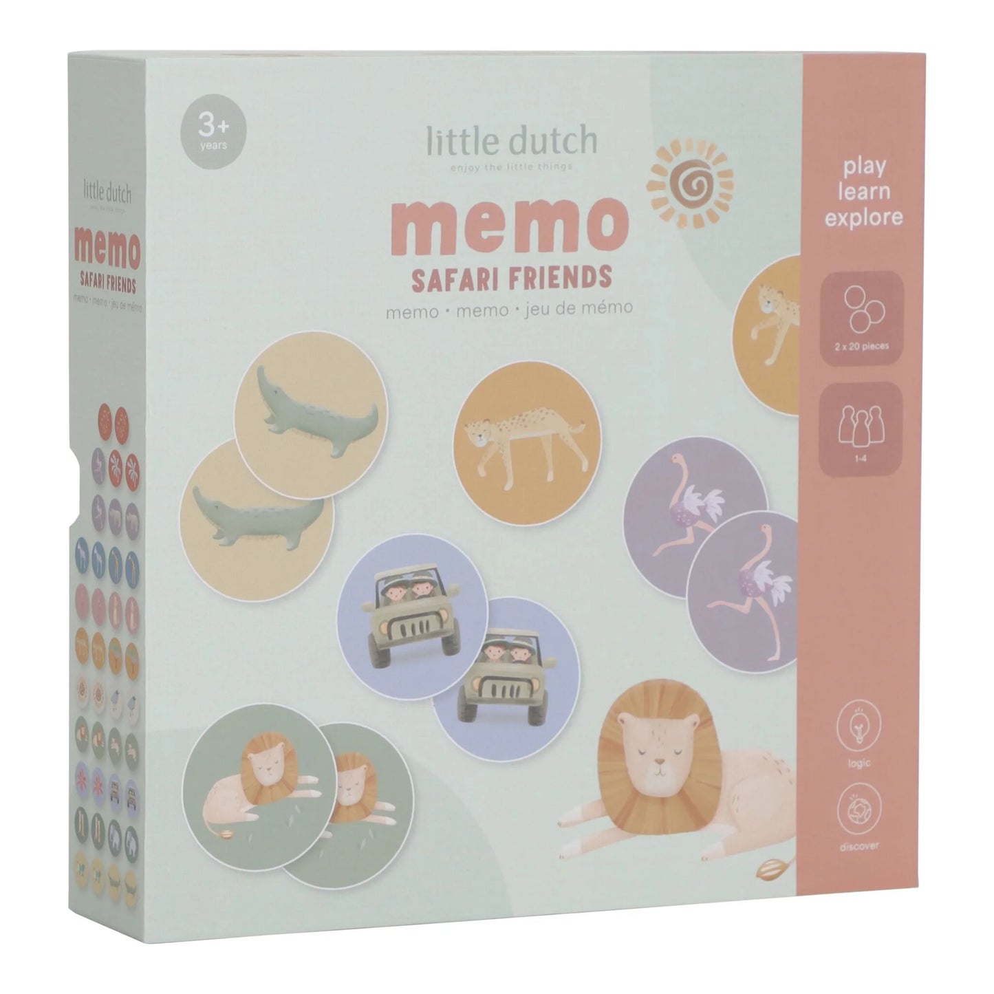 Little Dutch Memo Game - Safari Friends