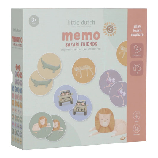 Little Dutch Memo Game - Safari Friends