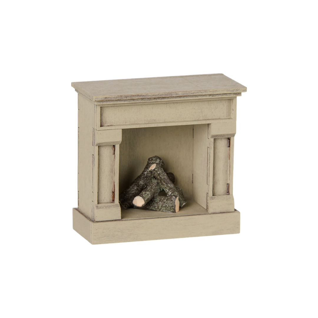 Maileg Fireplace, Mouse - Off white