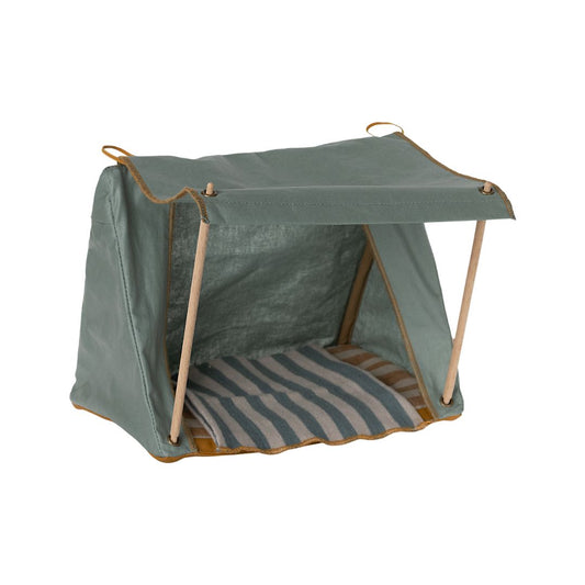 Maileg dollshouse tent accessory, green tent perfect for mice travels