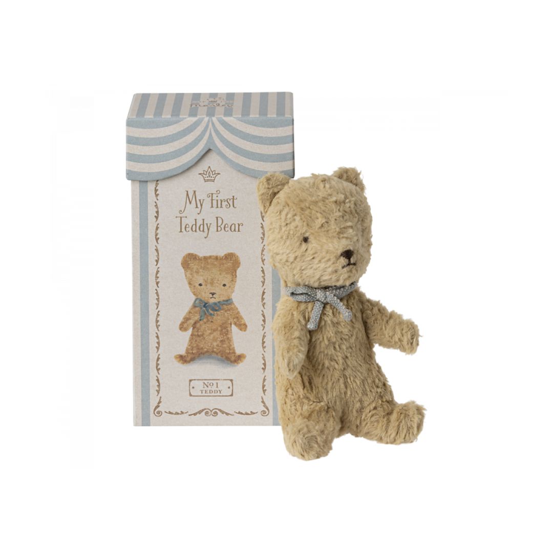 Maileg my first teddy, a cute brown teddy with keepsake box